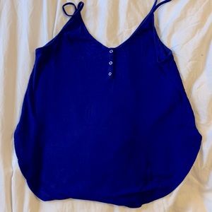 Free people intimately size small bright blue tank.